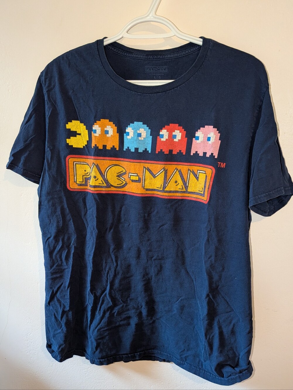 Pac-Man Navy Blue Short Sleeve Graphic Tee - Picture 1 of 4